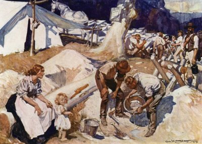 Illustratie voor Romance of Empire, Australië door George Washington Lambert